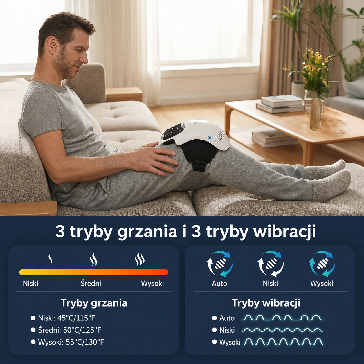 Masażer SolaCare FreeKnee do kolan